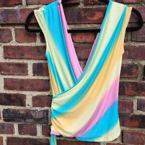 Y2k Rainbow Top